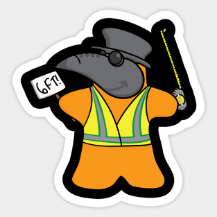 Plague Doctor Peccy Social Distancing Sticker